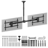 Maclean plafondbeugel voor twee TV's, max. belasting 2x40kg, 34-60", max VESA 600x400, MC-111 B