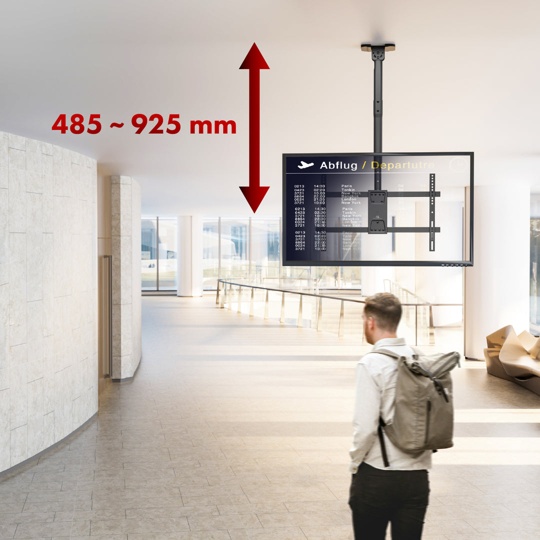 Plafondbeugel voor Maclean TV, max. belasting 60kg, 43-86", max VESA 600x400, MC-112 B