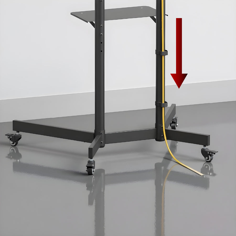 Maclean TV-standaard / trolley, camera plank, op wielen, 37-70", max. belasting 45kg/5kg plank, max. VESA 600x400, MC-113 B