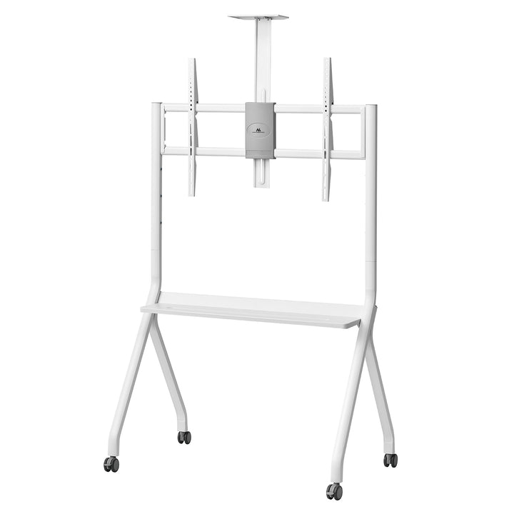 Maclean TV-standaard / trolley, camera plank, op wielen, 55-100", max. belasting 120kg/10kg plank, max. VESA 900x600, wit, MC-114 W