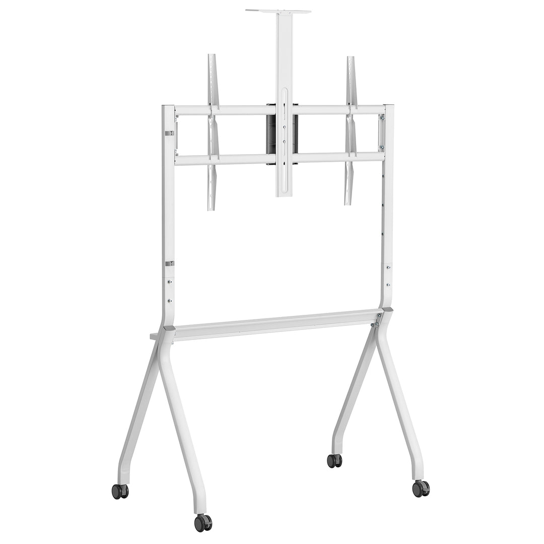 Maclean TV-standaard / trolley, camera plank, op wielen, 55-100", max. belasting 120kg/10kg plank, max. VESA 900x600, wit, MC-114 W
