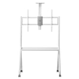Maclean TV-standaard / trolley, camera plank, op wielen, 55-100", max. belasting 120kg/10kg plank, max. VESA 900x600, wit, MC-114 W
