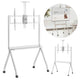 Maclean TV-standaard / trolley, camera plank, op wielen, 55-100", max. belasting 120kg/10kg plank, max. VESA 900x600, wit, MC-114 W