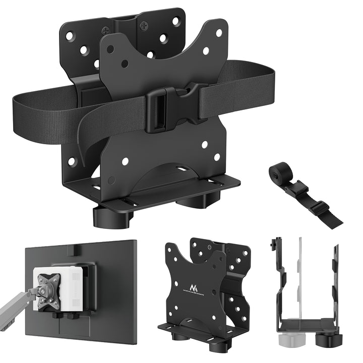 Maclean mini-computersteun - PC houder - 17-70 mm bereik, VESA-compatibel, maximale belasting 5 kg, zwart, MC-115 B
