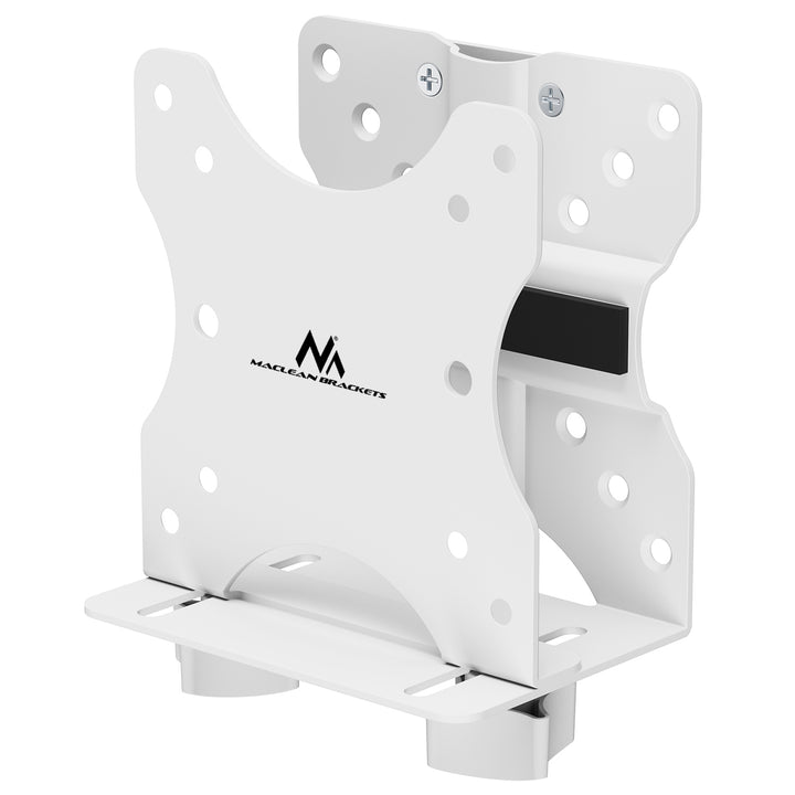 Maclean - mini-computersteun - PC-houder -17-70 mm bereik, VESA-compatibel, maximale belasting 5 kg, wit, MC-115 W