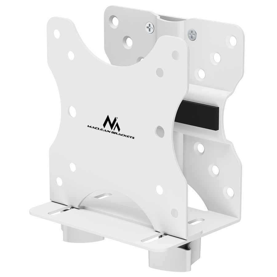 Maclean - mini-computersteun - PC-houder -17-70 mm bereik, VESA-compatibel, maximale belasting 5 kg, wit, MC-115 W