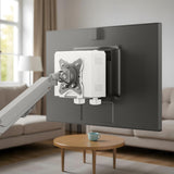 Maclean - mini-computersteun - PC-houder -17-70 mm bereik, VESA-compatibel, maximale belasting 5 kg, wit, MC-115 W