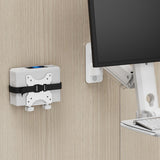 Maclean - mini-computersteun - PC-houder -17-70 mm bereik, VESA-compatibel, maximale belasting 5 kg, wit, MC-115 W
