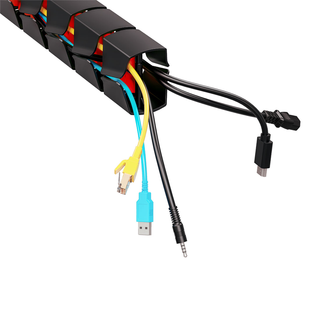 Nano RS bureaukabelopberger / kabelrooster, 1345mm, zwart en rood, RS125
