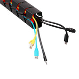 Nano RS bureaukabelopberger / kabelrooster, 1345mm, zwart en rood, RS125