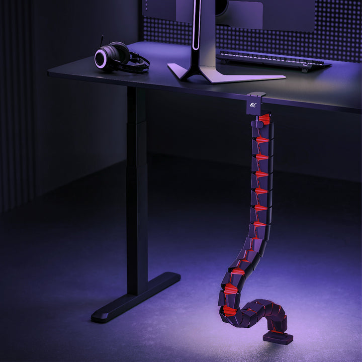 Nano RS bureaukabelopberger / kabelrooster, 1345mm, zwart en rood, RS125