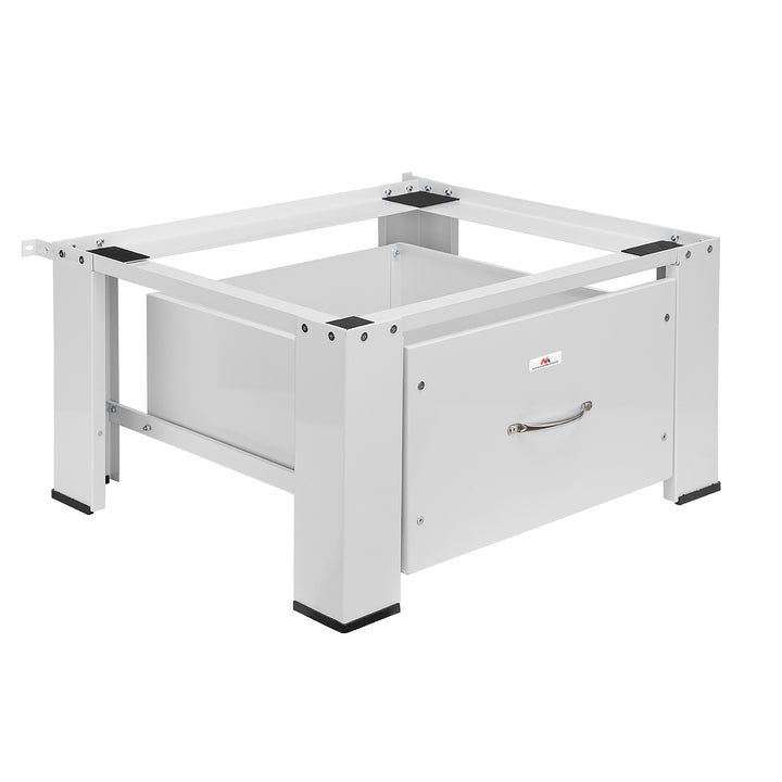 Sokkel voor wasmachine/droger met lade Maclean, max. belasting 150kg, wit, MC-117 W