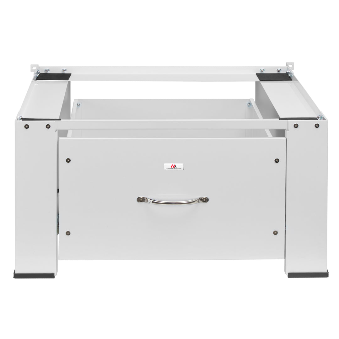 Sokkel voor wasmachine/droger met lade Maclean, max. belasting 150kg, wit, MC-117 W