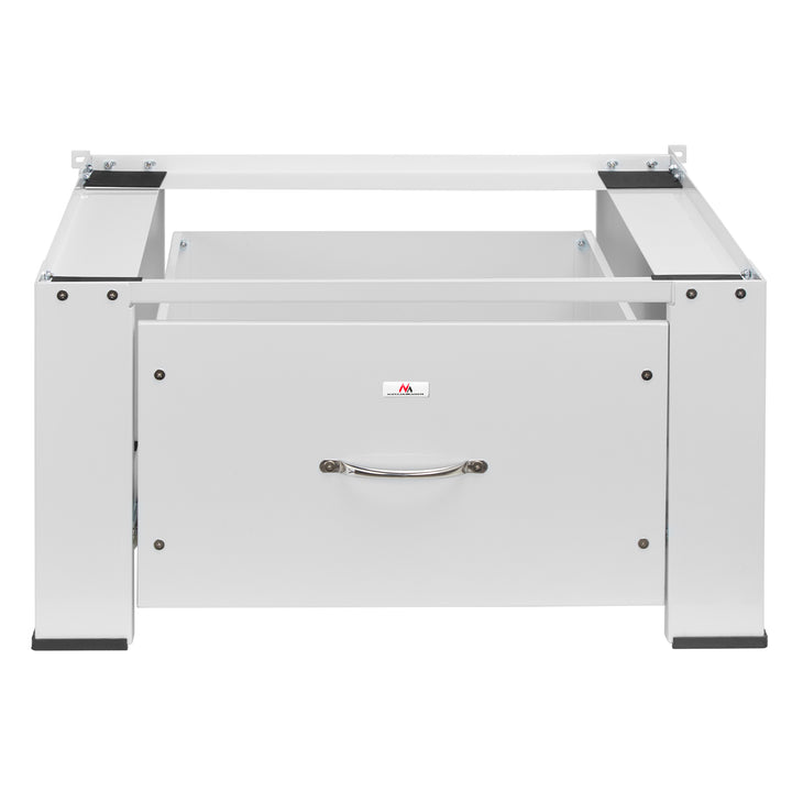 Sokkel voor wasmachine/droger met lade Maclean, max. belasting 150kg, wit, MC-117 W