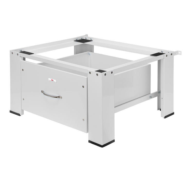 Sokkel voor wasmachine/droger met lade Maclean, max. belasting 150kg, wit, MC-117 W