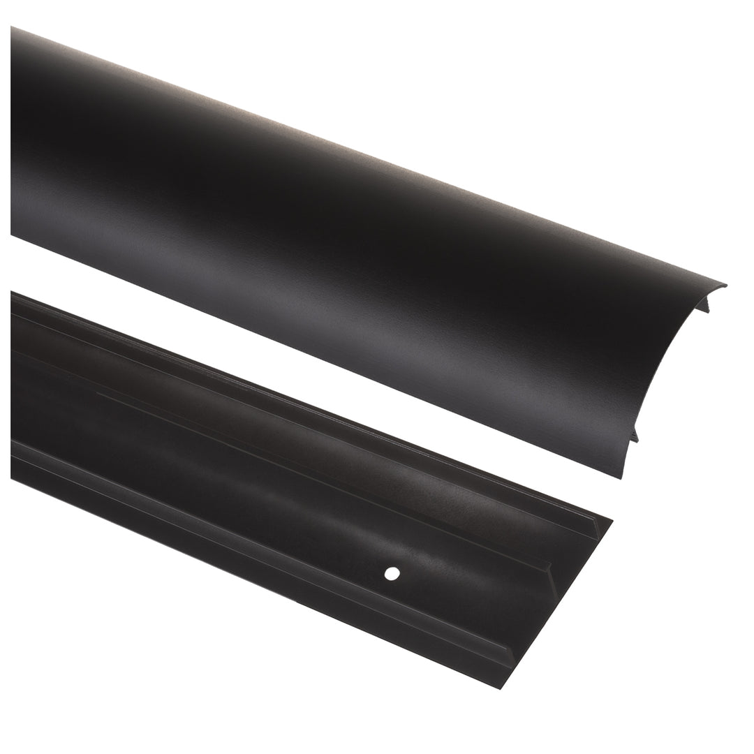 Maclean aluminium kabelafdekstrip, 62x20x750mm, zwart, MC-814 B