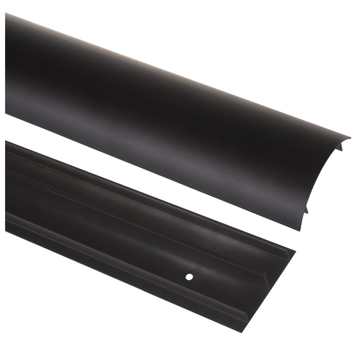 Maclean aluminium kabelafdekstrip, 62x20x750mm, zwart, MC-814 B