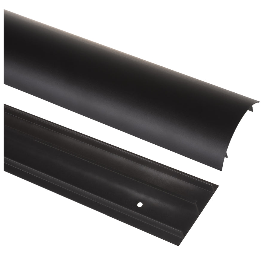 Maclean aluminium kabelafdekstrip, 62x20x750mm, zwart, MC-814 B
