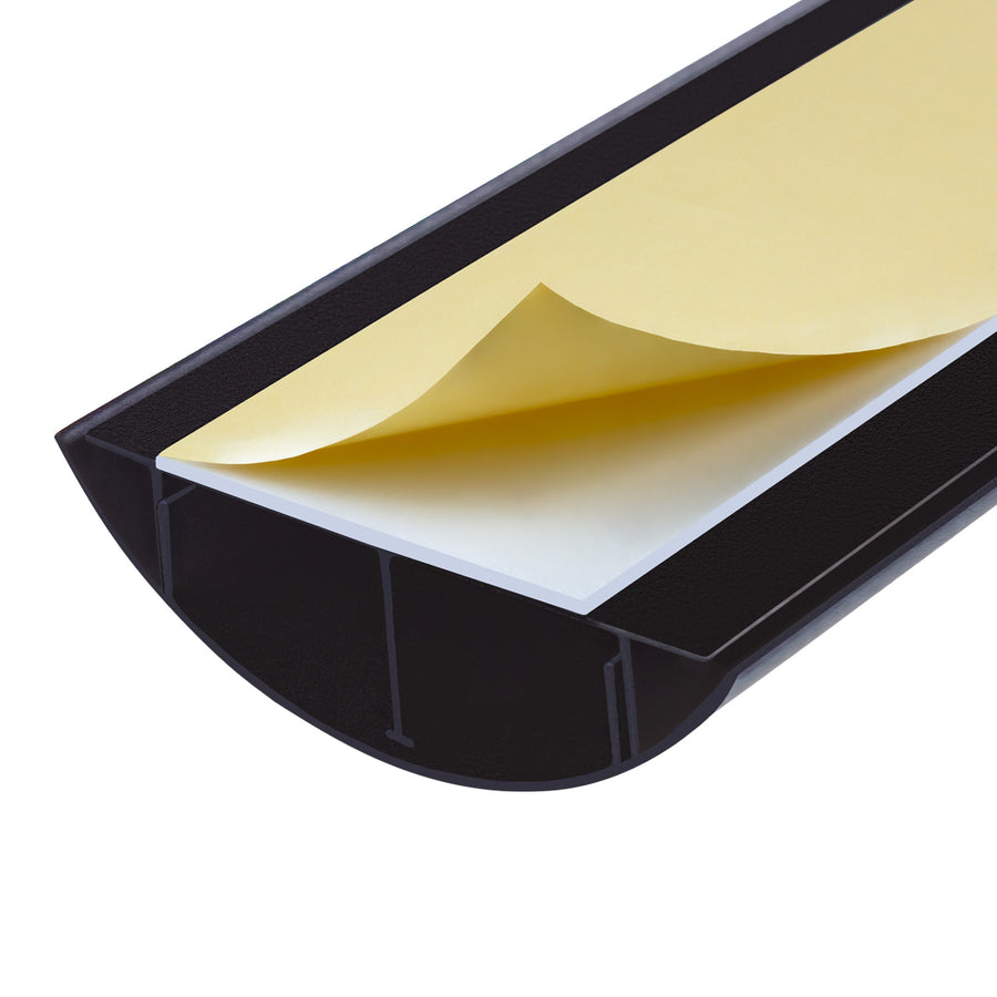 Maclean aluminium kabelafdekstrip, 62x20x750mm, zwart, MC-814 B