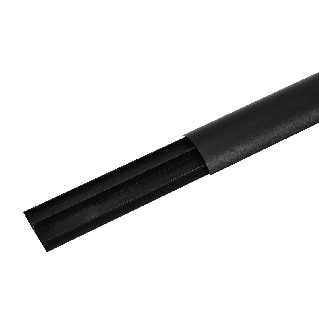 Maclean aluminium kabelafdekstrip, 62x20x750mm, zwart, MC-814 B