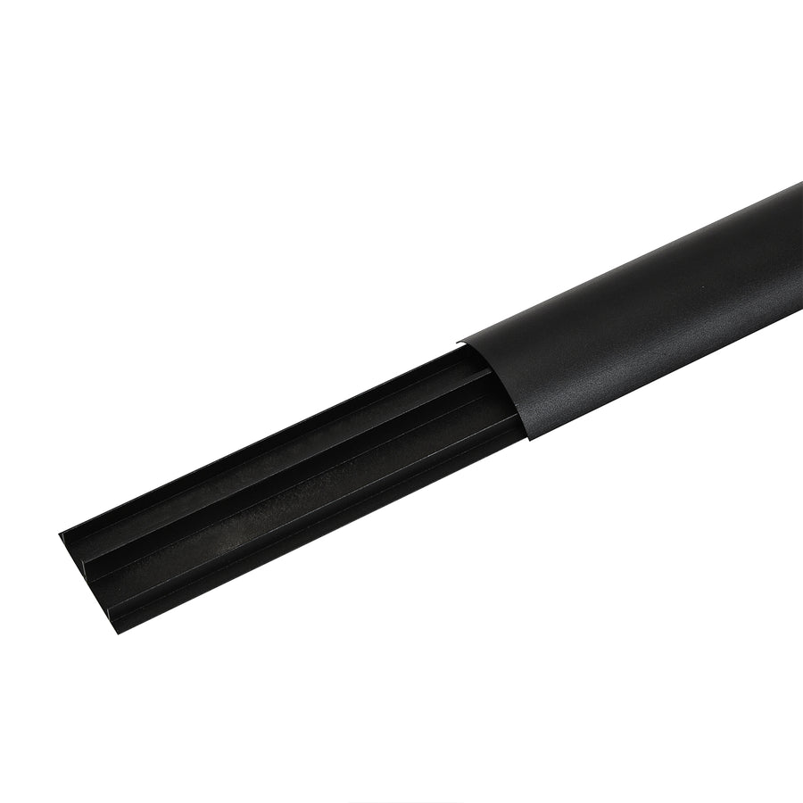 Maclean aluminium kabelafdekstrip, 62x20x750mm, zwart, MC-814 B