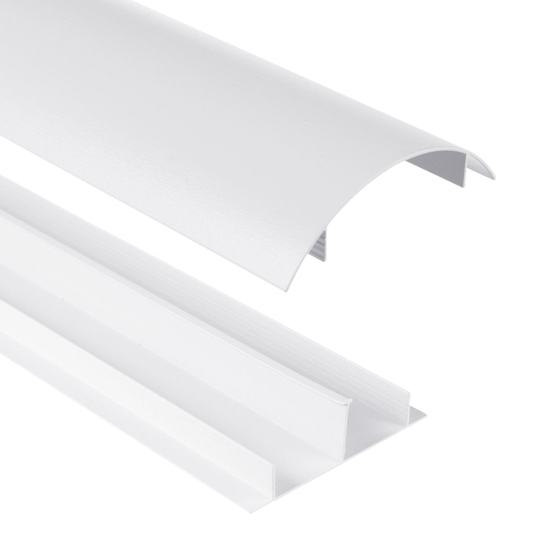 Maclean aluminium kabelafdekstrip, 62x20x750mm, wit, MC-814 W