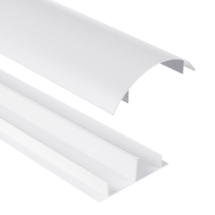 Maclean aluminium kabelafdekstrip, 62x20x750mm, wit, MC-814 W
