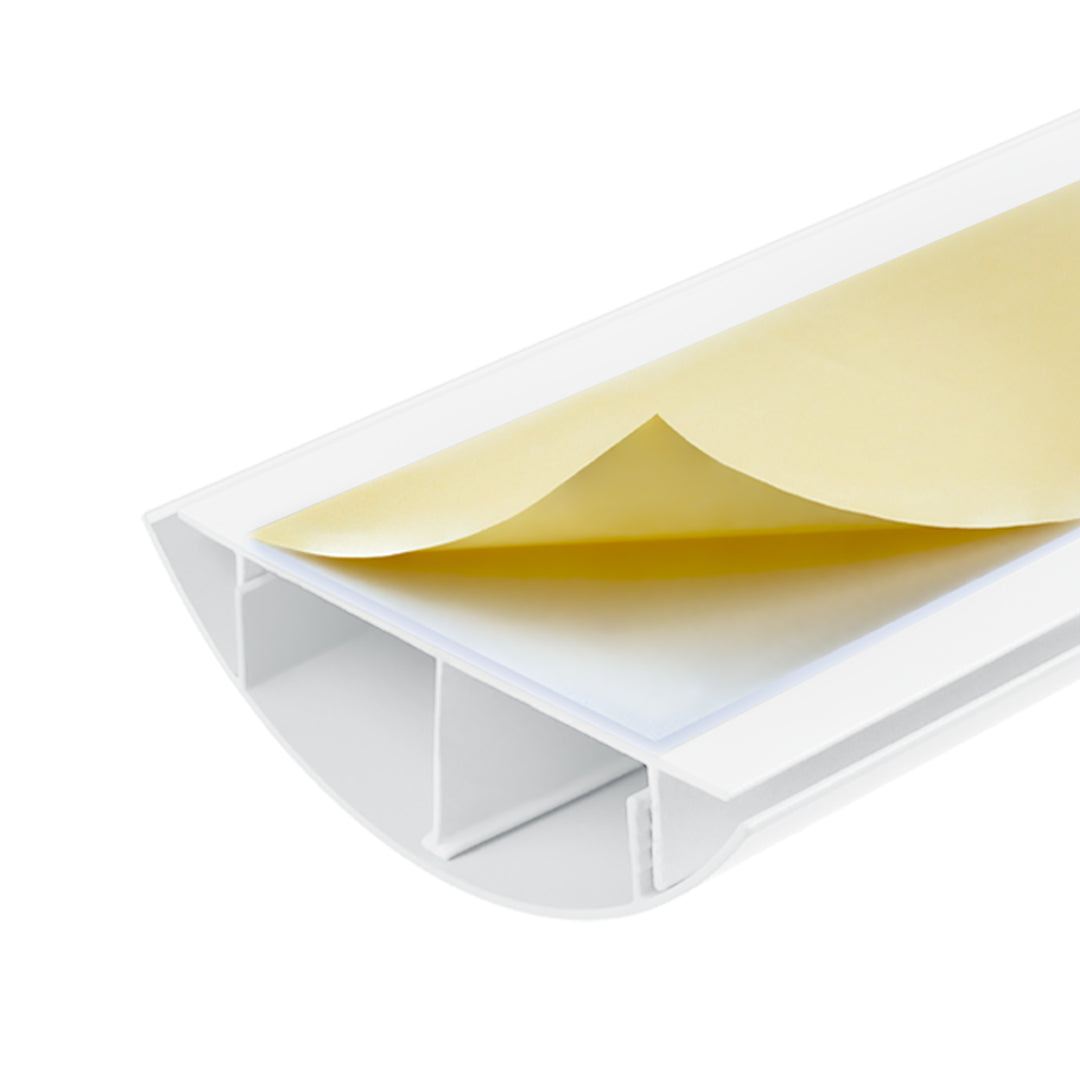 Maclean aluminium kabelafdekstrip, 62x20x750mm, wit, MC-814 W