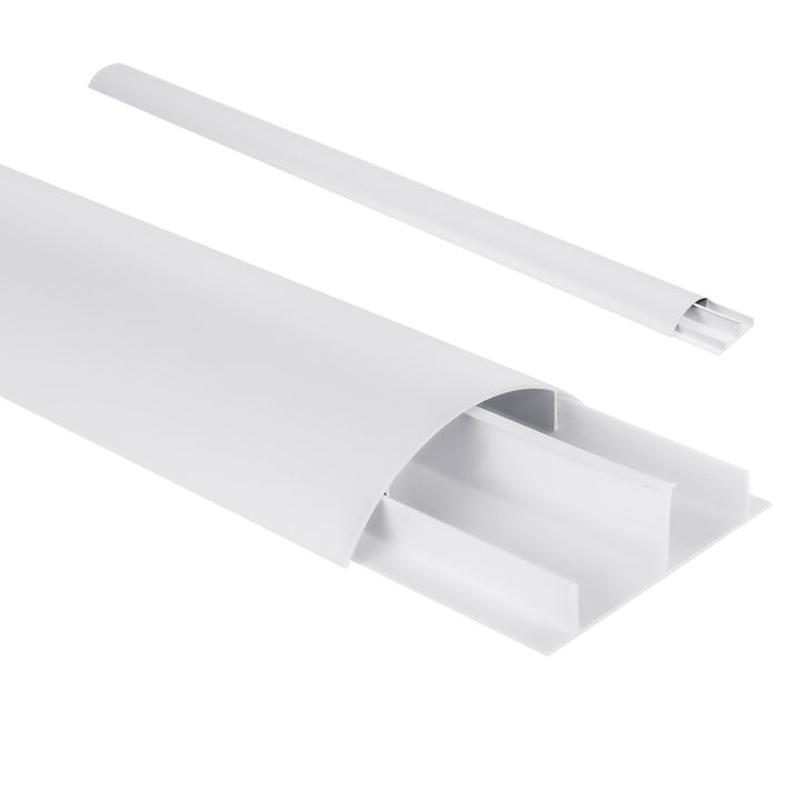 Maclean aluminium kabelafdekstrip, 62x20x750mm, wit, MC-814 W