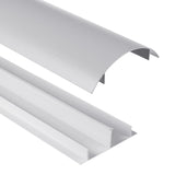Maclean - Kabelgot - Kabelbeschermer - Kabelhoes - Aluminium kabelafdekstrip - 62x20x750mm, zilver, MC-814 S