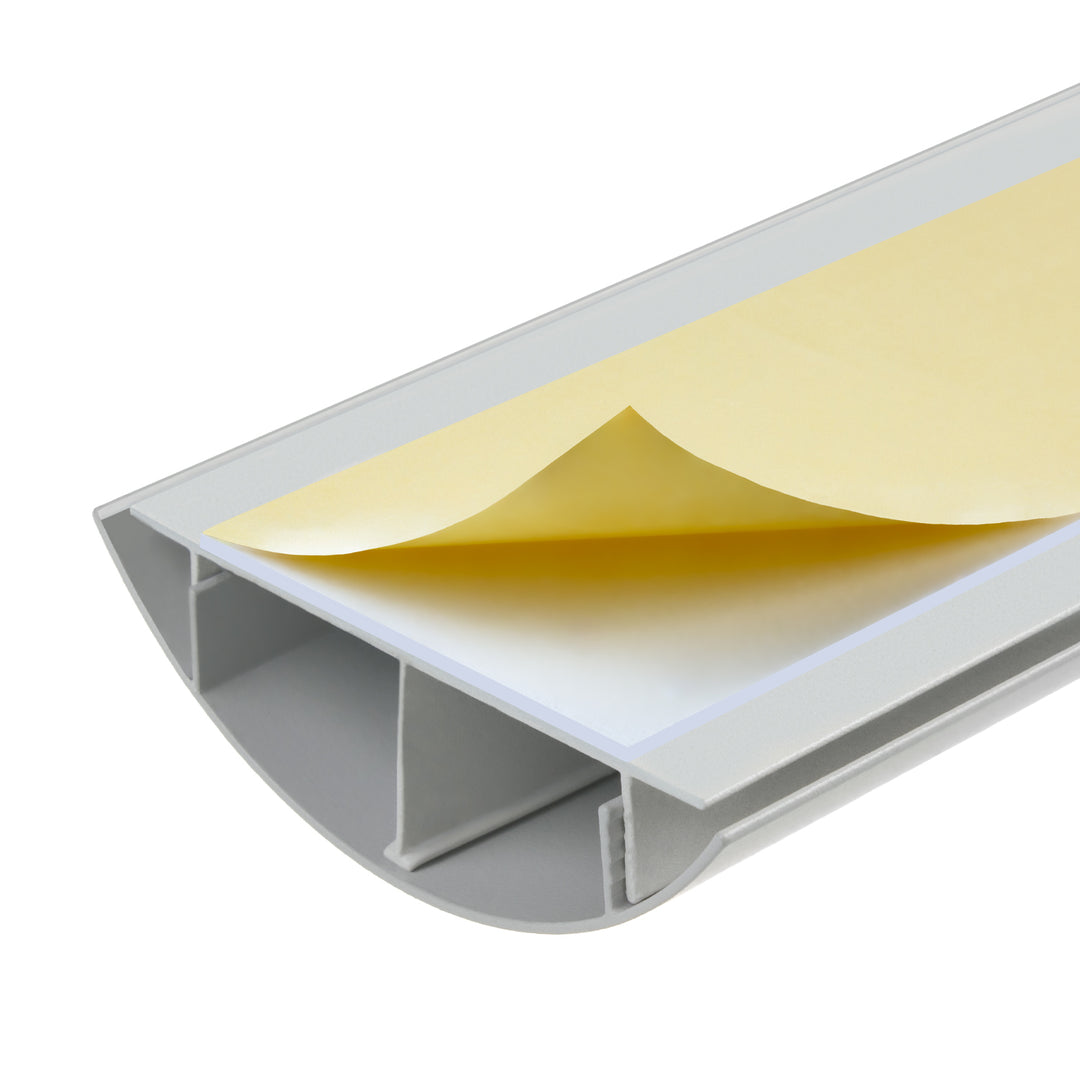 Maclean - Kabelgot - Kabelbeschermer - Kabelhoes - Aluminium kabelafdekstrip - 62x20x750mm, zilver, MC-814 S