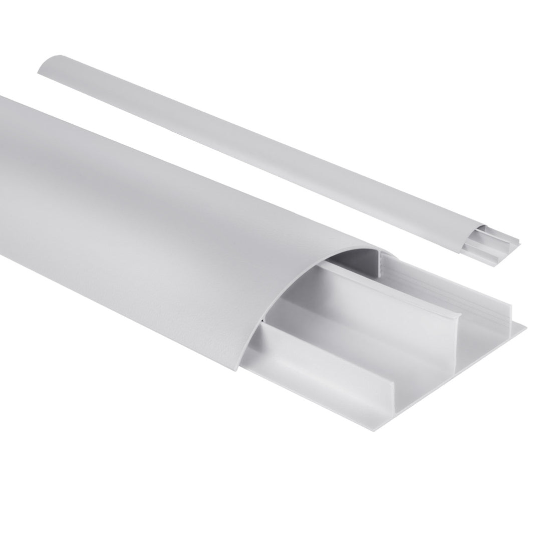 Maclean - Kabelgot - Kabelbeschermer - Kabelhoes - Aluminium kabelafdekstrip - 62x20x750mm, zilver, MC-814 S