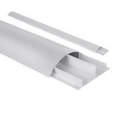 Maclean - Kabelgot - Kabelbeschermer - Kabelhoes - Aluminium kabelafdekstrip - 62x20x750mm, zilver, MC-814 S
