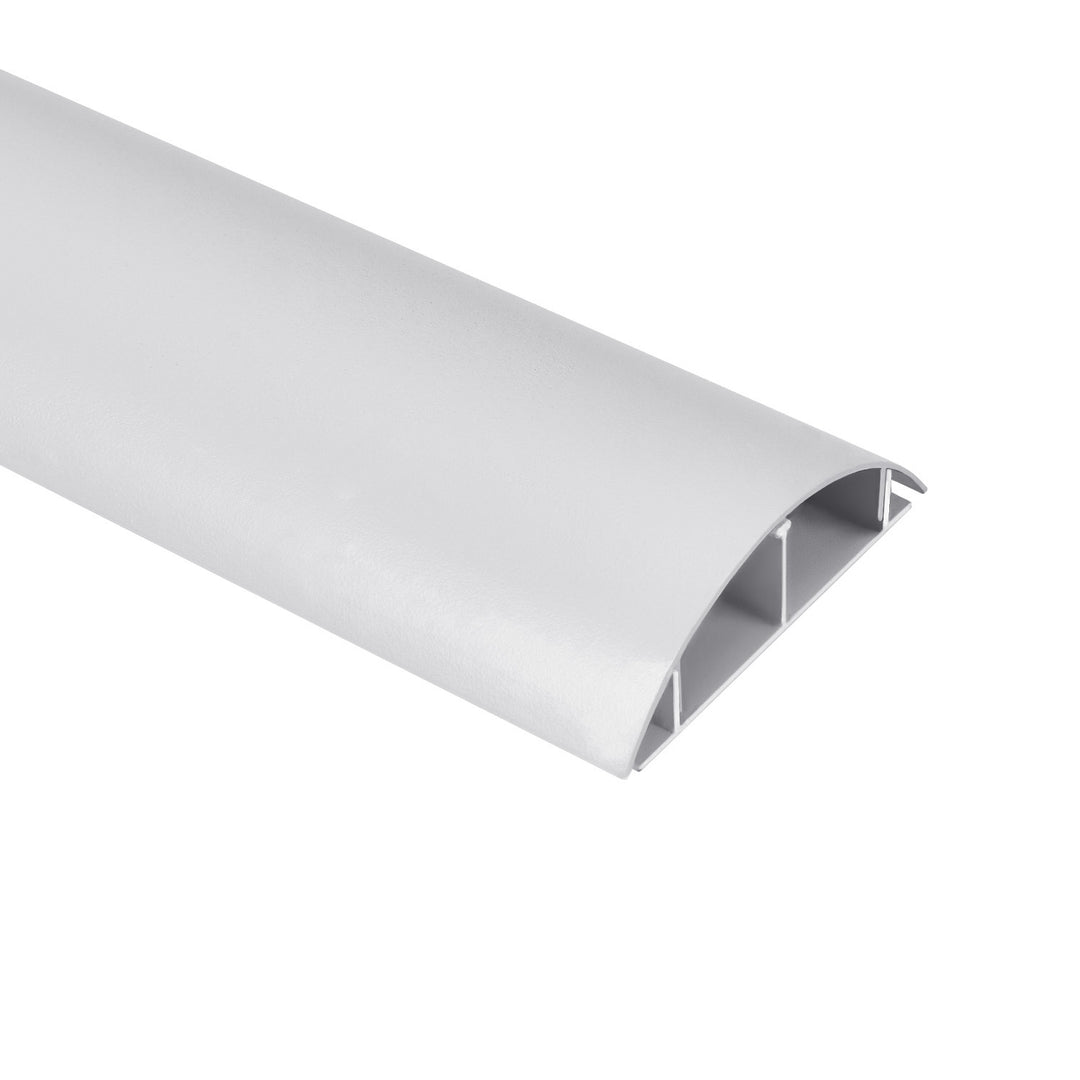 Maclean - Kabelgot - Kabelbeschermer - Kabelhoes - Aluminium kabelafdekstrip - 62x20x750mm, zilver, MC-814 S