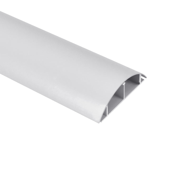 Maclean - Kabelgot - Kabelbeschermer - Kabelhoes - Aluminium kabelafdekstrip - 62x20x750mm, zilver, MC-814 S