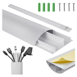 Maclean - Kabelgot - Kabelbeschermer - Kabelhoes - Aluminium kabelafdekstrip - 62x20x750mm, zilver, MC-814 S