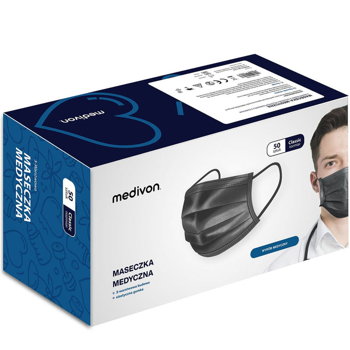 Medivon MDV-4430 antiviraal chirurgisch beschermingsmasker type II, 3-laags, 50 st.