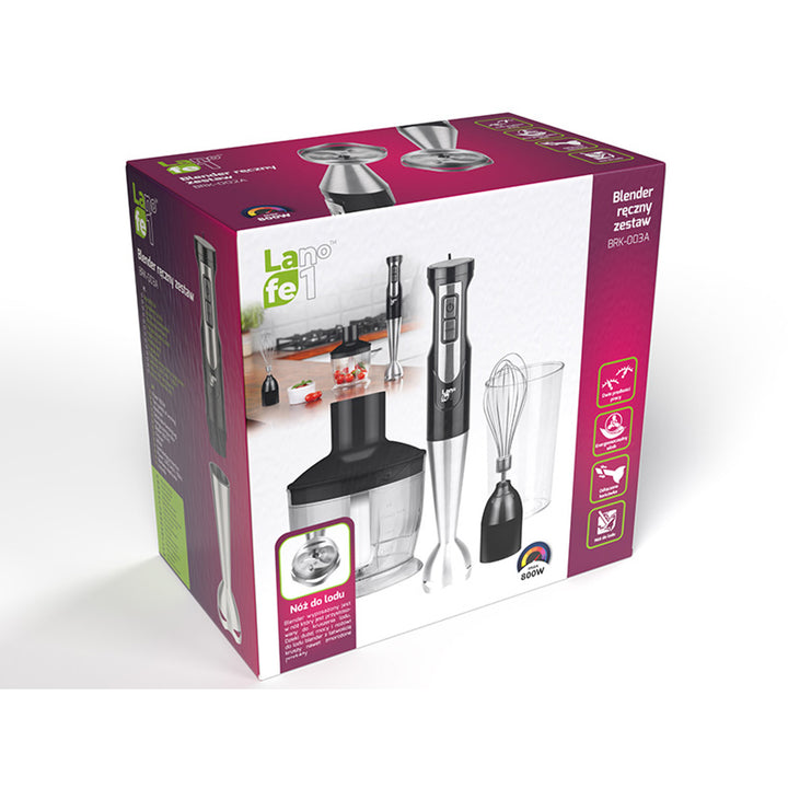 Lafe staafmixer, 800W, 600ml beker, Turbo-functie, BRK-003A
