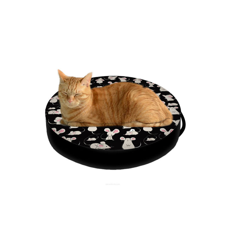 Bertoni kattenbed, korrelinzet, 50cm diameter, muizenpatroon, EE130