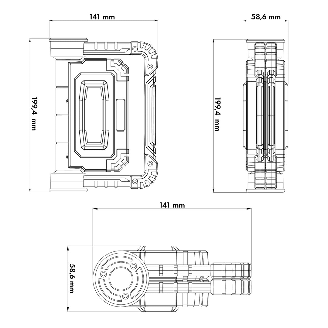 Maclean LED COB werklamp, 300 lm, 3 lichtstanden, voeding 4xAA, kleurtemp.6500K, MCE439 2st