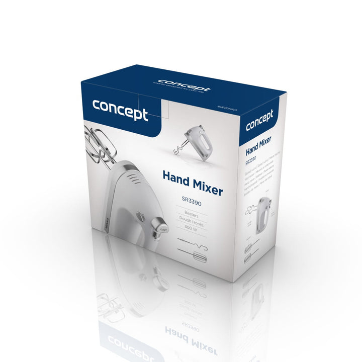 Concept handmixer, 5 snelheden, Turbo-functie, 500 W, wit, SR3390