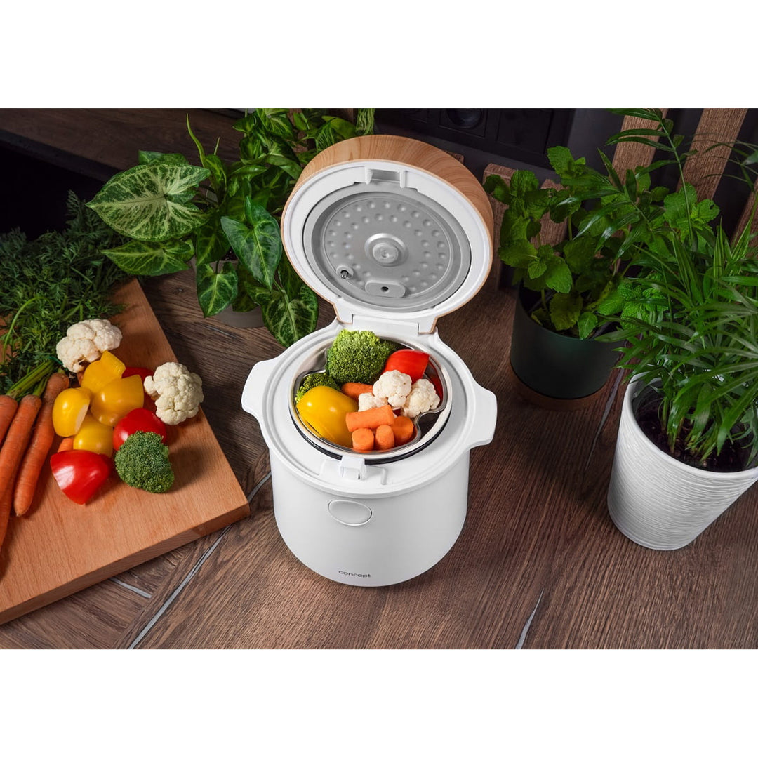 Concept rijstkoker, 9 programma's, LED-display, 1,5 l, wit, RE3030