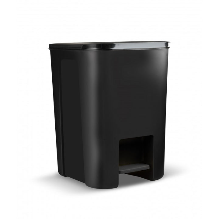 Practic vuilnisbak, met pedaal, zwart, 25l, 10104699