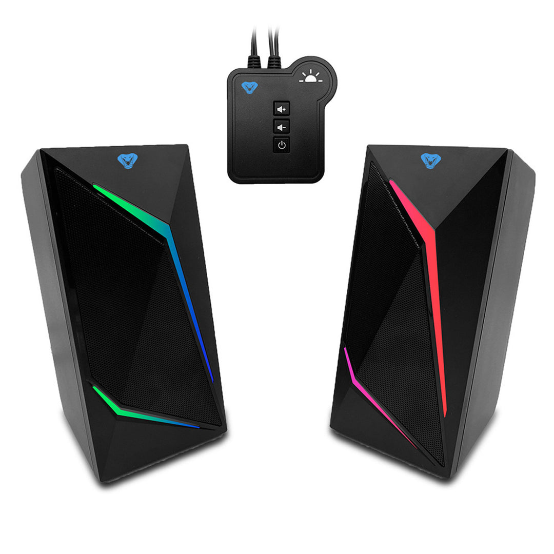 Gaming 2.0-luidsprekers met Bluetooth, kleurrijke RGB LED-achtergrondverlichting Media-Tech COBRA PRO URION 2.0 MT3172