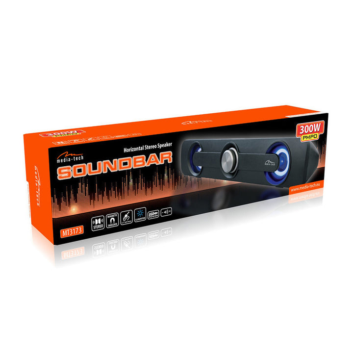 Horizontale stereogeluidsbalkluidspreker, PMPO 300W, RMS 5W Media-Tech MT3173
