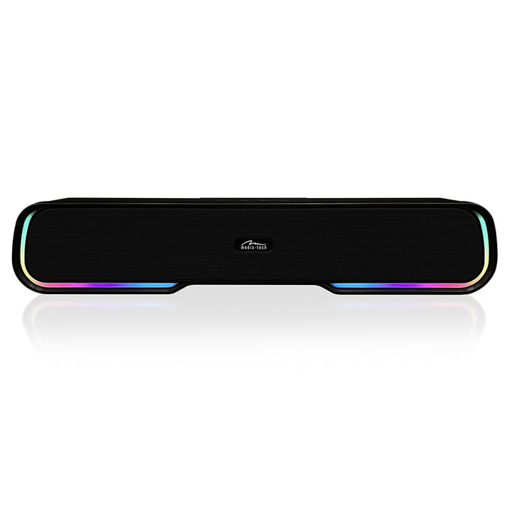 Draagbare Bluetooth-geluidsbalkluidspreker, meerkleurige RGB-achtergrondverlichting, RMS 10W, PMPO 450W, FM-radio, MP3. AUX, ingebouwde oplaadbare batterij, Media-Tech PHANTOM BT