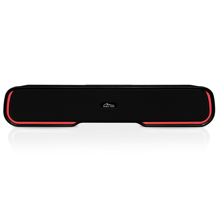 Draagbare Bluetooth-geluidsbalkluidspreker, meerkleurige RGB-achtergrondverlichting, RMS 10W, PMPO 450W, FM-radio, MP3. AUX, ingebouwde oplaadbare batterij, Media-Tech PHANTOM BT