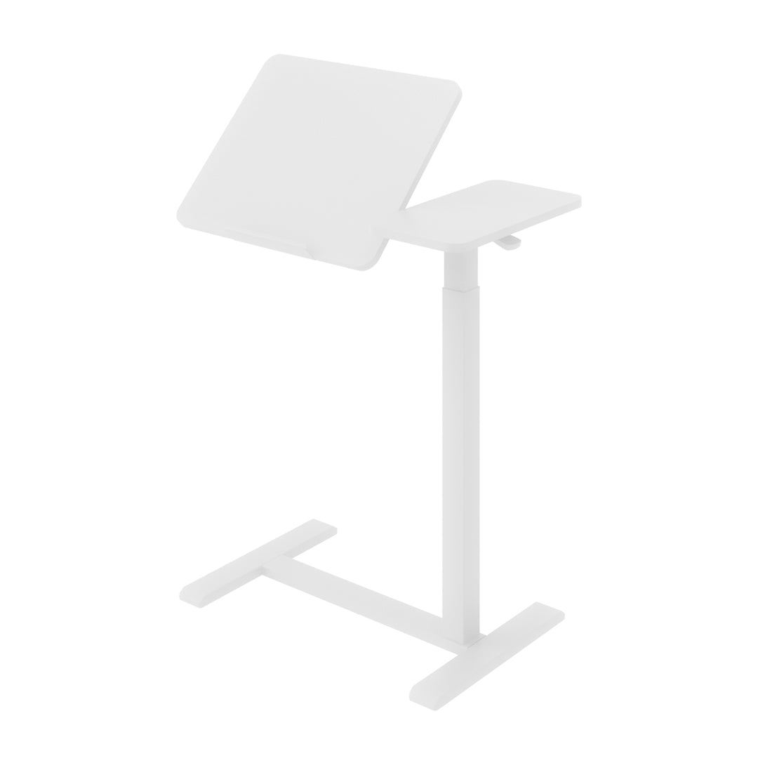 Verrijdbaar bureau/laptopstatief Maclean, wit, in hoogte verstelbaar 76-109cm, max. 30kg , MC-120 W