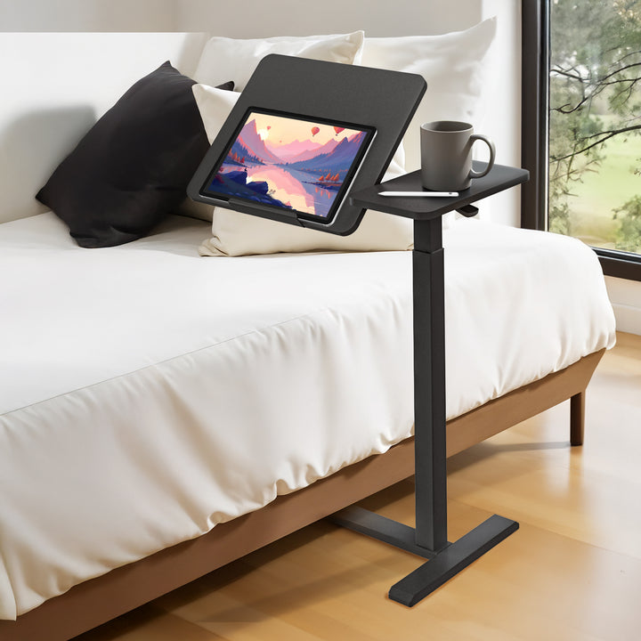 Maclean mobiele bureau-/laptopstandaard, hoogteverstelling 76-109 cm, max. 30 kg, MC-120B - Zwart