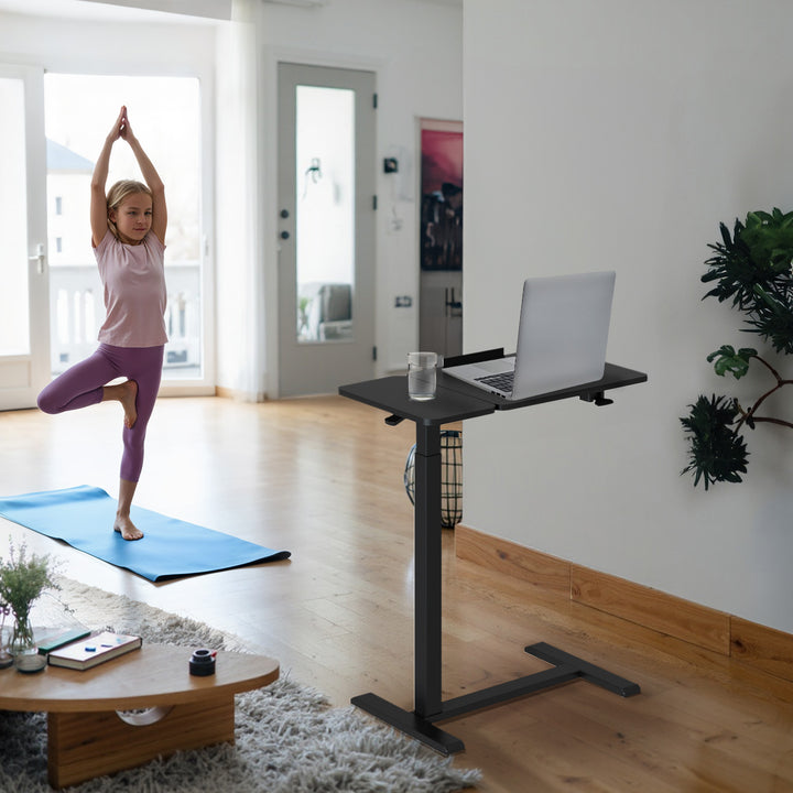 Maclean mobiele bureau-/laptopstandaard, hoogteverstelling 76-109 cm, max. 30 kg, MC-120B - Zwart